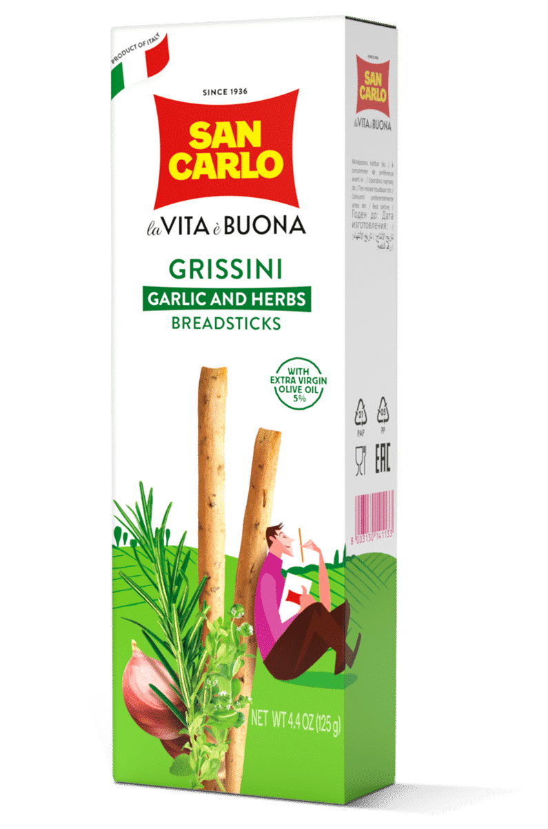 San Carlo grissiinid küüslaugu ja ürtidega 125 g (12)