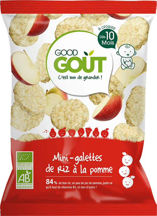 Good Gout öko õunamaitselised riisisnäkid, peale 10. elukuud 40 g (10)