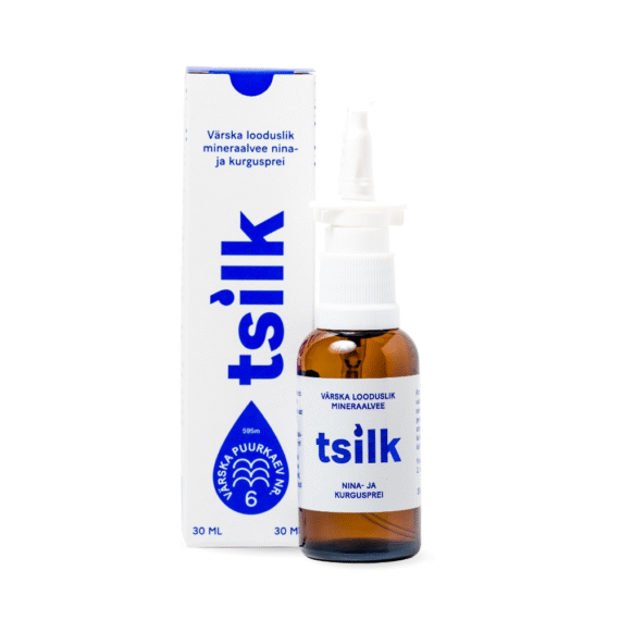 Tsilk Värska looduslik mineraalvee nina- ja kurgusprei, 30 ml (12)