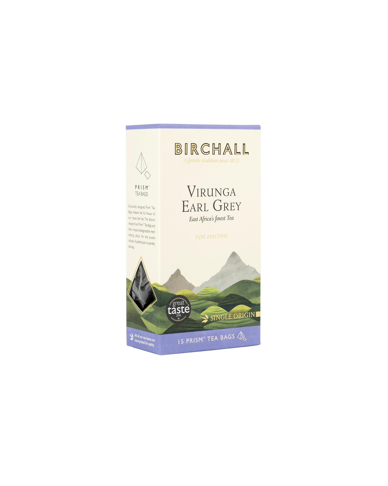 Birchall tee „Virunga Earl Grey“ 46,9g (15pk x 3,12g püramiidpakid) (6)
