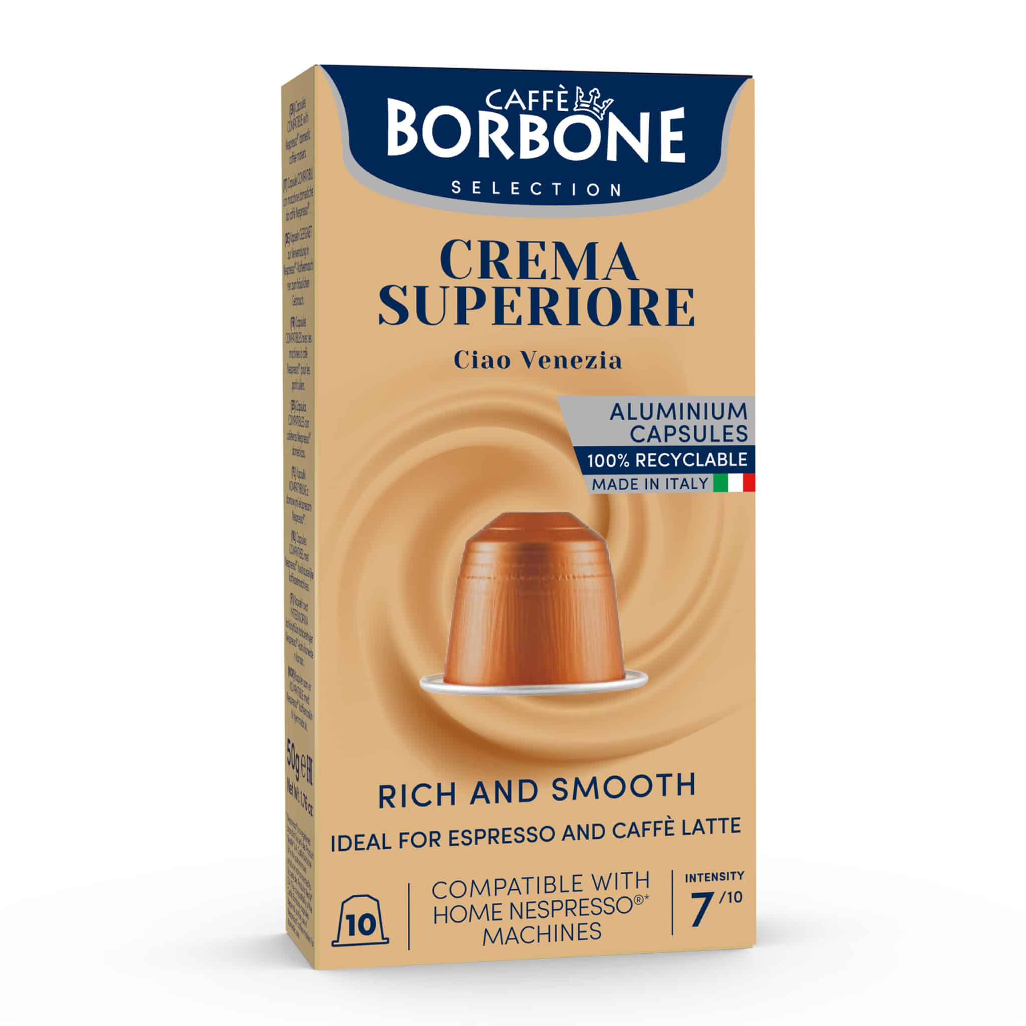 Borbone kohvikapslid Crema Superiore Ciao Venezia alumiinium 10tk (10)