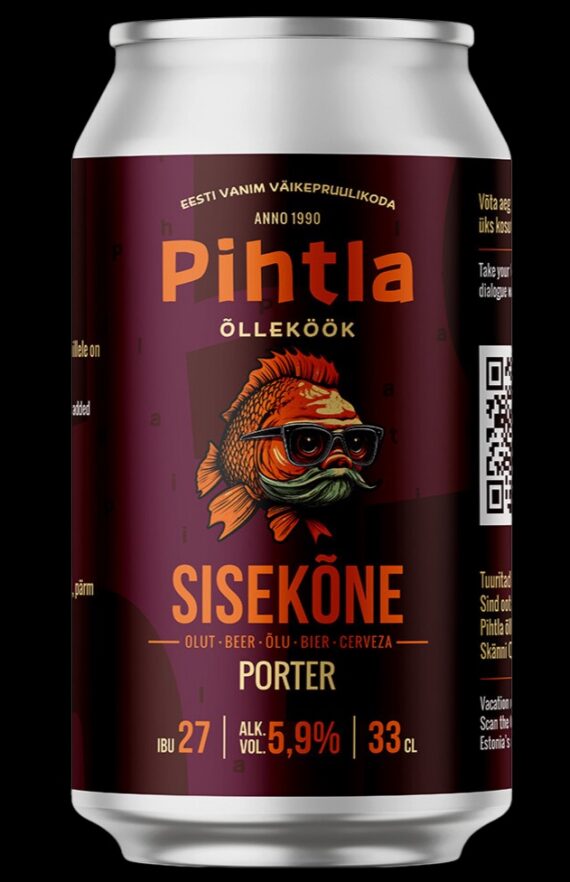 Pihtla käsitööõlu "Sisekõne" - porter 330 ml purk 5,9% (12) - Image 3