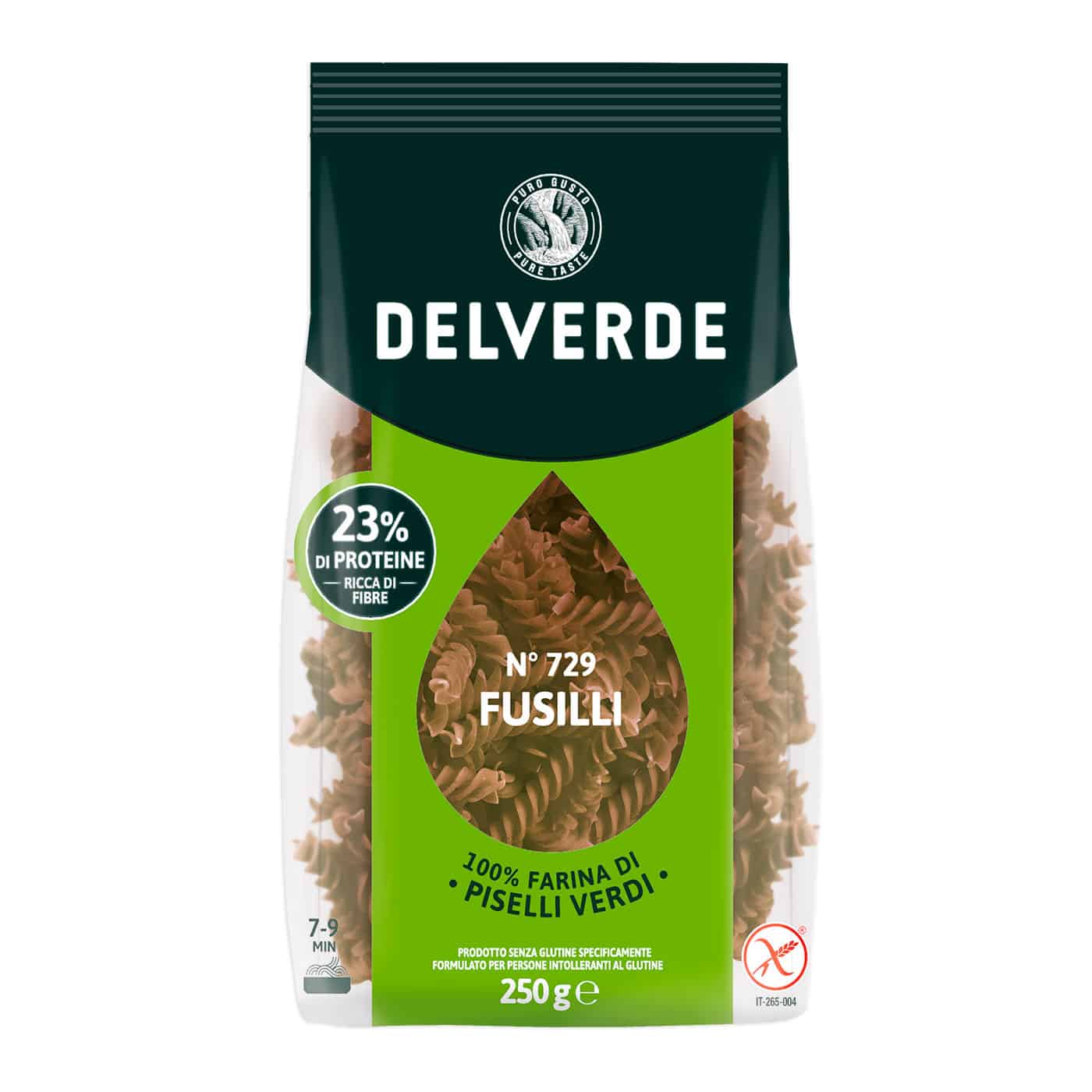 Delverde gluteenivaba FUSILLI No 729 100% rohelise herne jahust 250 g (6)