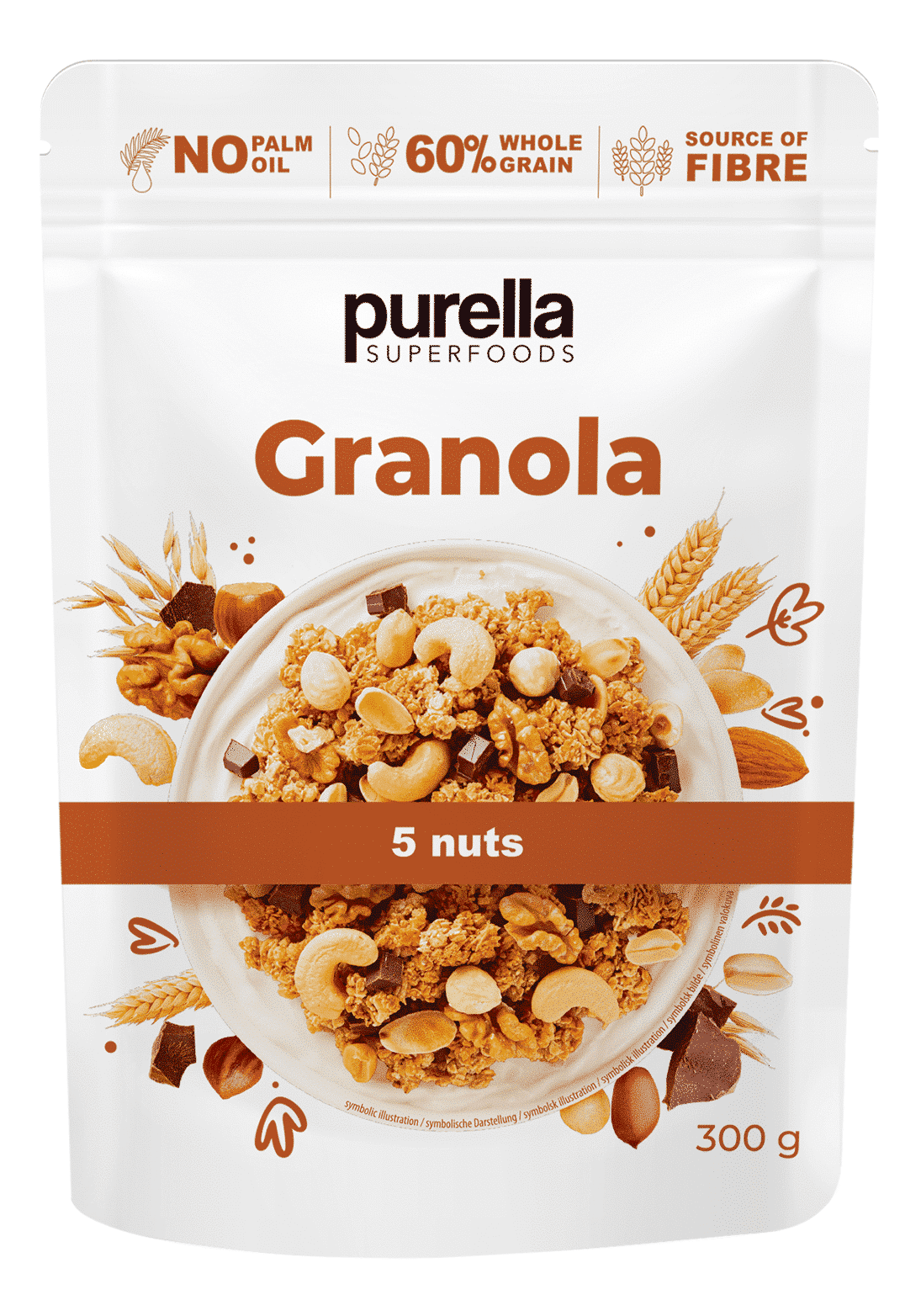 Purella Granola 5 pähkli segu 300g (16)