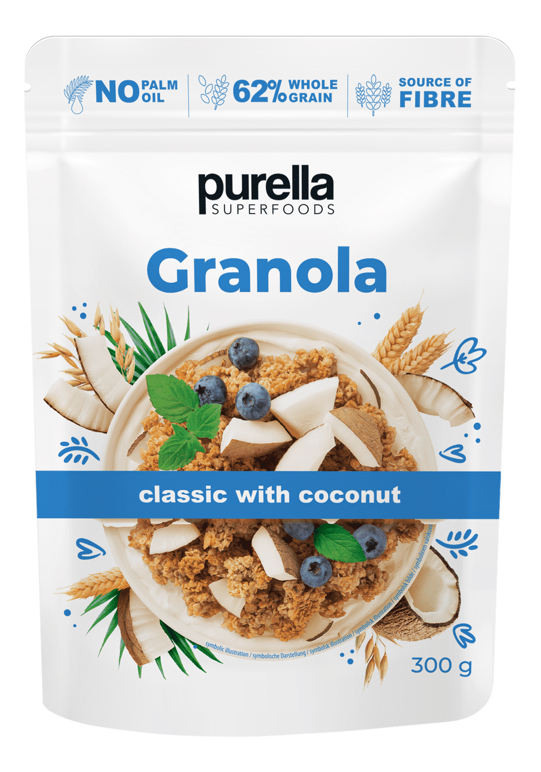Purella Granola klassik kookose laastudega 300g (16)